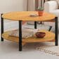 Furniture of America Elovier Coffee Table with Open Shelf in Natural and Black, , large