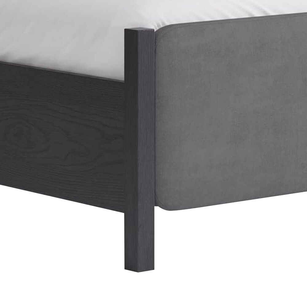 Urban Home Elora Upholstered Queen Bed in Charcoal, , large