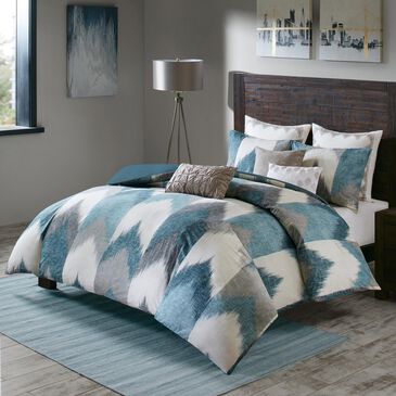 Hampton Park Alpine 3-Piece Full/Queen Comforter Mini Set in Aqua, , large