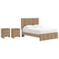 Ashley Gramburg 3 Piece Queen Platform Panel Bedroom Set in Warm Brown, , large