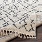 Surya Berber Shag BBE2301 6"7" x 9" Charcoal and Beige Area Rug, , large