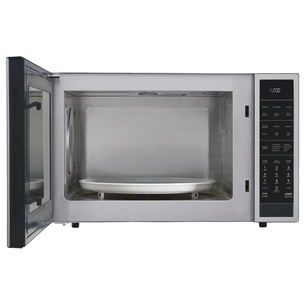 Sharp 1.5 Cu. Ft. Convection Countertop Microwave Oven in Black and Stainless Steel, , large
