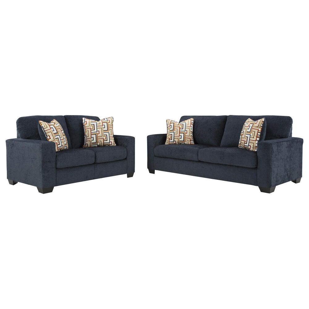 Ashley Aviemore Stationary Sofa and Loveseat Set in Ink, , large