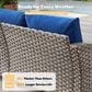 HOMLUX 10-Piece All-Weather PE Rattan Patio Conversation Set in Navy Blue, , large