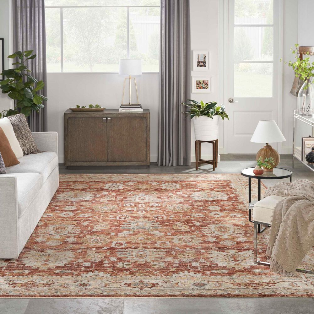 Nourison Sahar SHR02 7&#39;10&quot; x 10&#39;4&quot; Rust Area Rug, , large