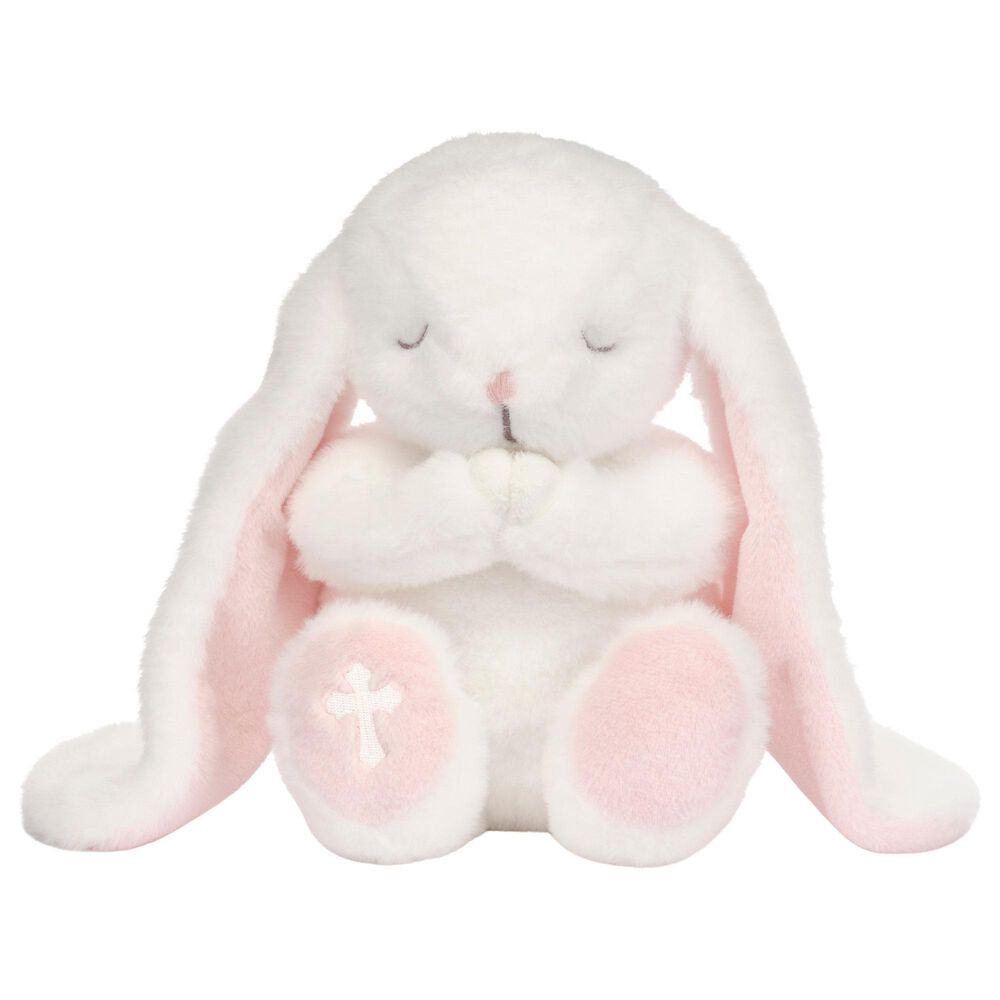 Lambs & Ivy Heaven Sent Plush Bunny - Precious in White and Pink, , large