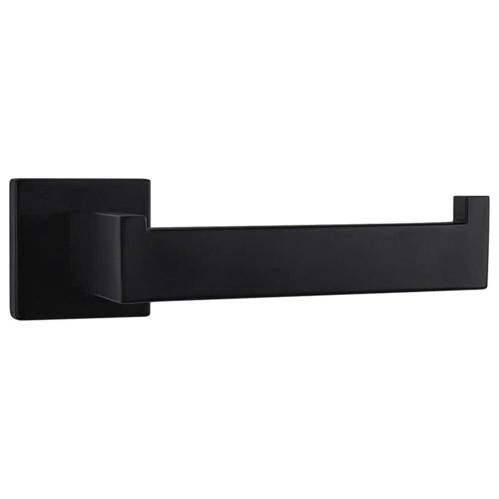 Lexora Home Bagno Lucido Stainless Steel Paper Holder in Matte Black, , large