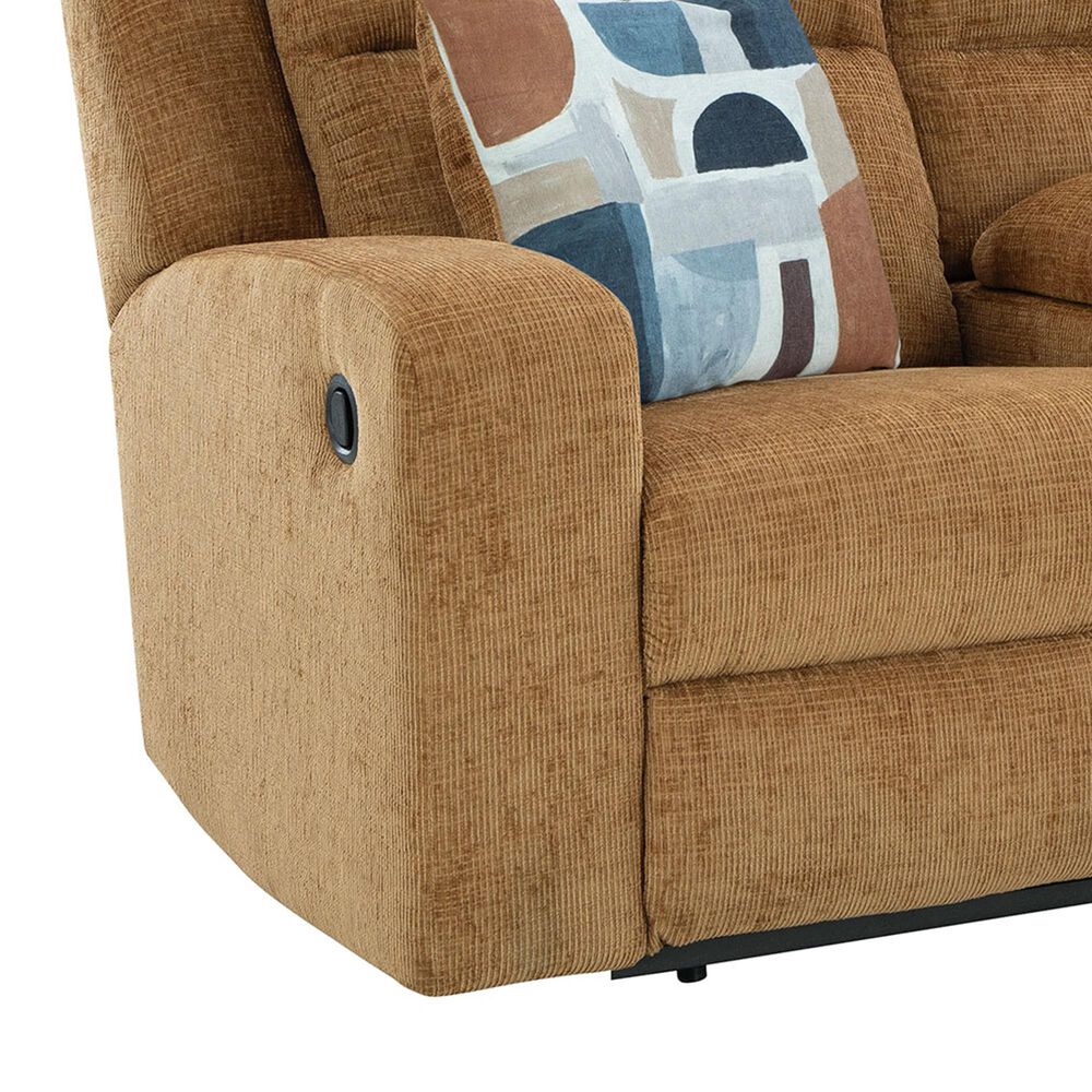 Ashley Kanlow Manual Reclining Loveseat in Honey, , large