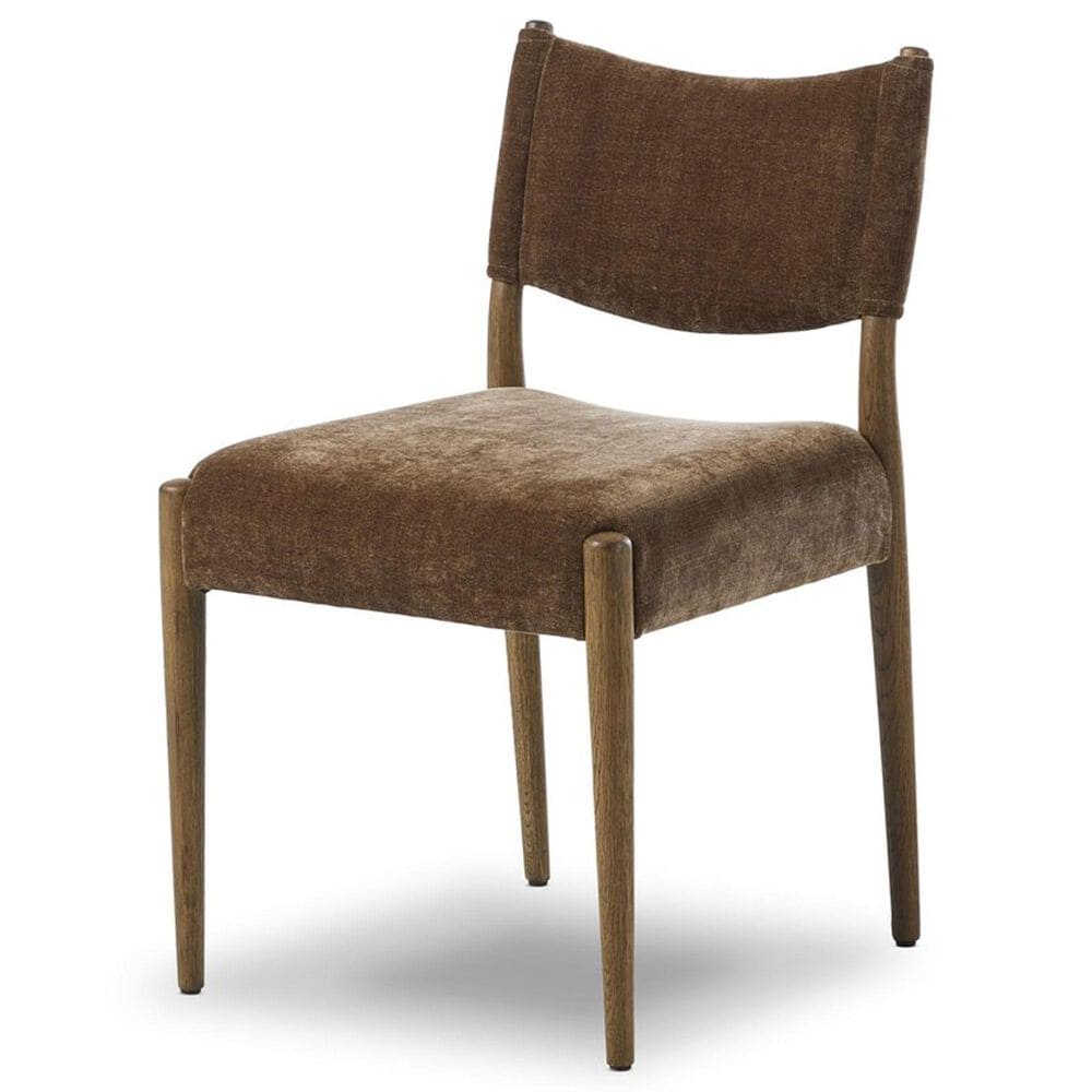 Four Hands Jayla Armless Dining Chair with Altair Mushroom Fabric in Toasted Oak, , large