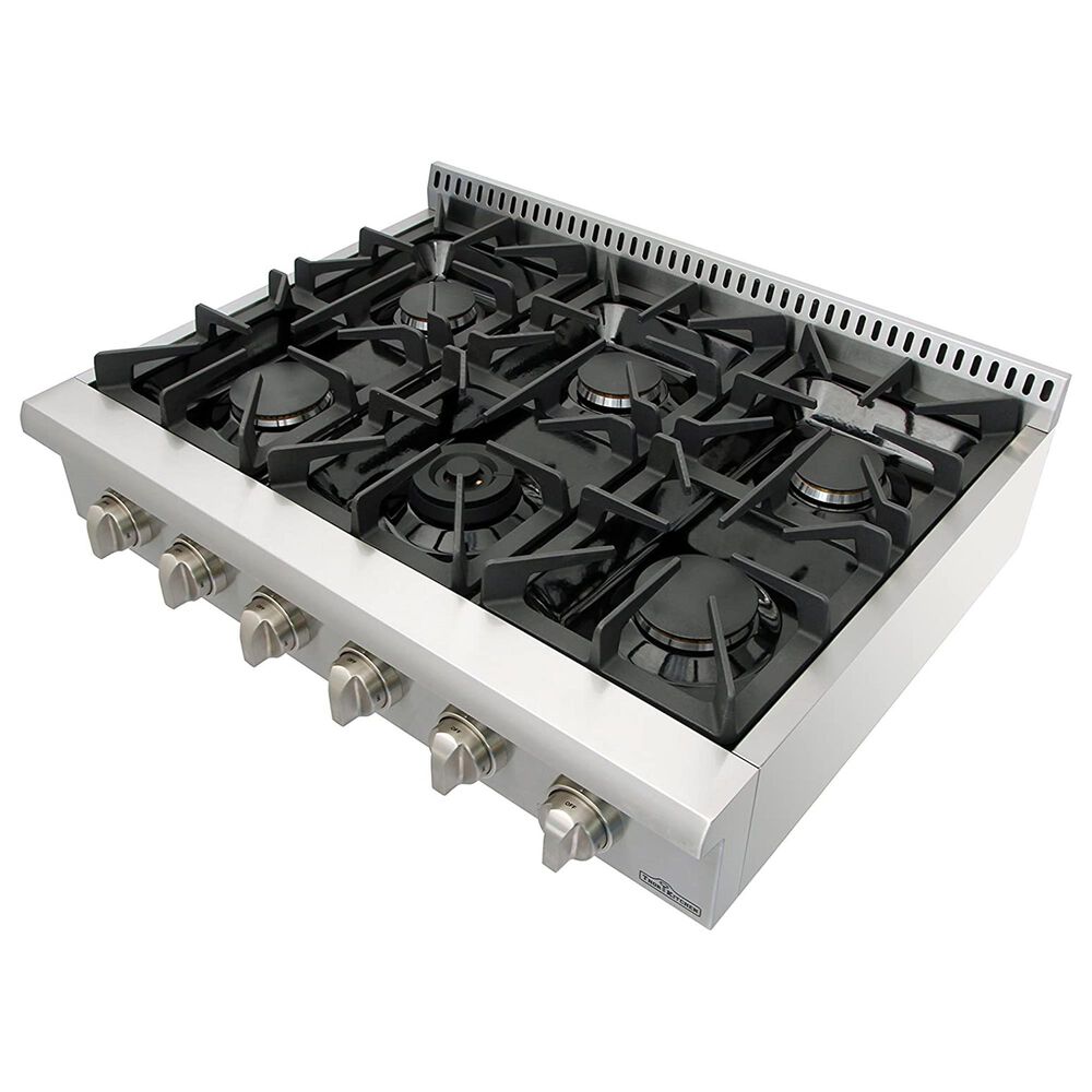 Thor Kitchen 36&quot; Professional Liquid Propane Cooktop in Stainless Steel, , large