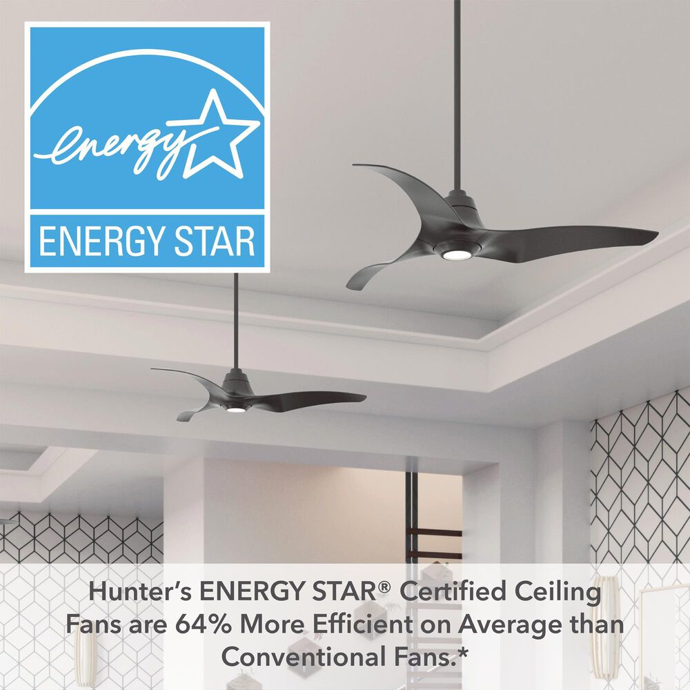 Hunter Stingray 60&quot; Ceiling Fan with LED Light in Granite, , large