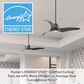 Hunter Stingray 60" Ceiling Fan with LED Light in Granite, , large