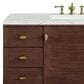 James Martin Vanities Amberly 48" Single Bathroom Vanity in Walnut with 3 cm Ethereal Noctis Quartz Top and Rectangular Sink, , large
