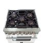 Forno Capriasca 30" Freestanding Dual Fuel Range in White and Stainless Steel, , large