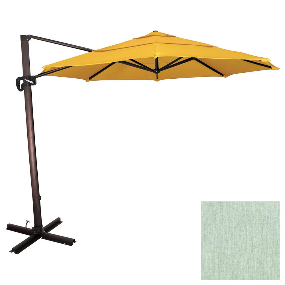 California Umbrella Cali 11" Granite Cantilever Umbrella with Bronze Cross Base, , large
