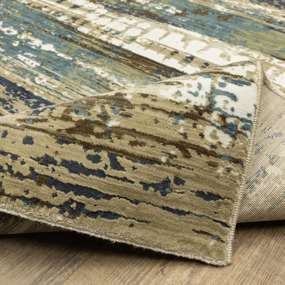 Oriental Weavers Reed RE02A 9&#39;10&quot; x 12&#39;10&quot; Beige and Blue Area Rug, , large