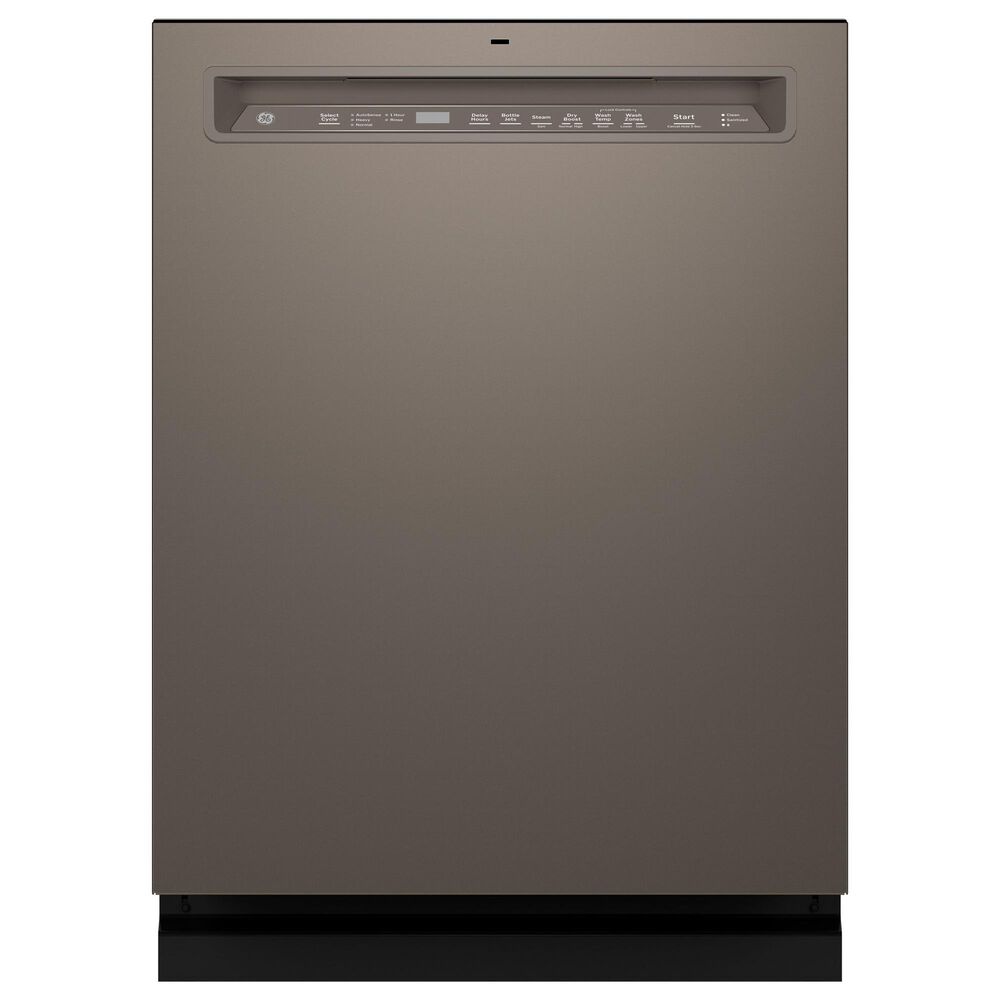 GE Appliances 24" Front Control with Stainless Steel Interior Dishwasher with Sanitize Cycle in Slate, , large