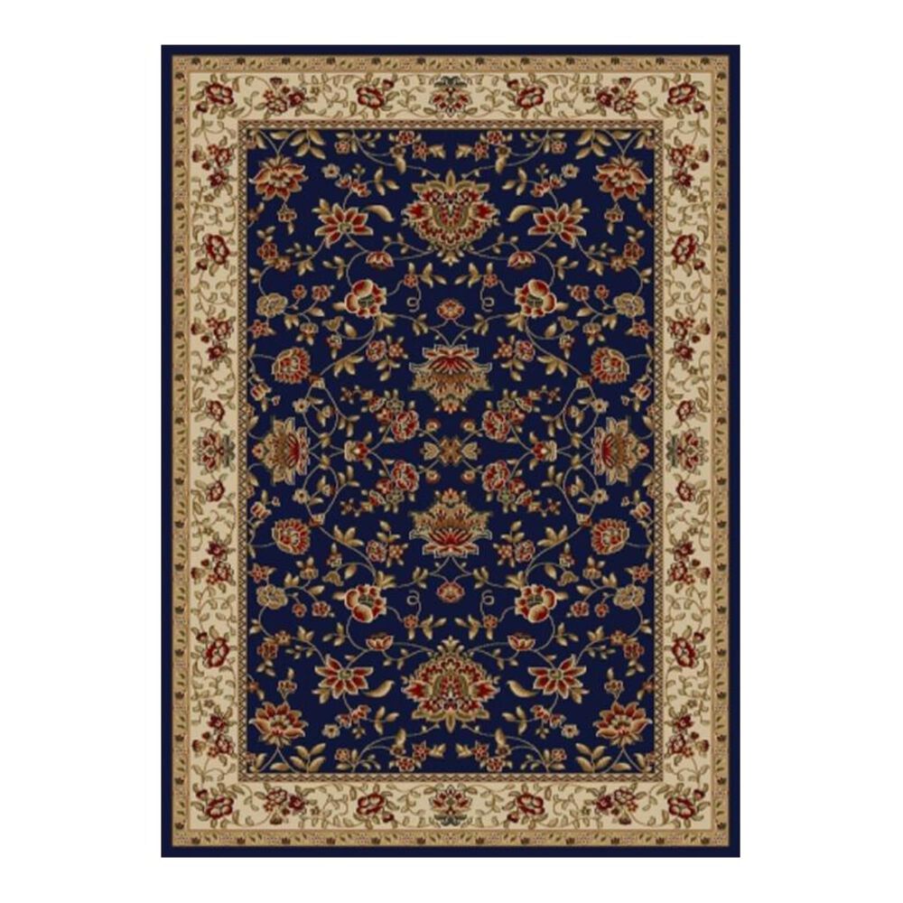 Radici USA Bergamo 1597 8' Round Blue Area Rug, , large