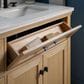 Kohler Charlemont 60" Double Bathroom Vanity in Light Oak with 3 cm White Quartz Top and Rectangular Sinks, , large