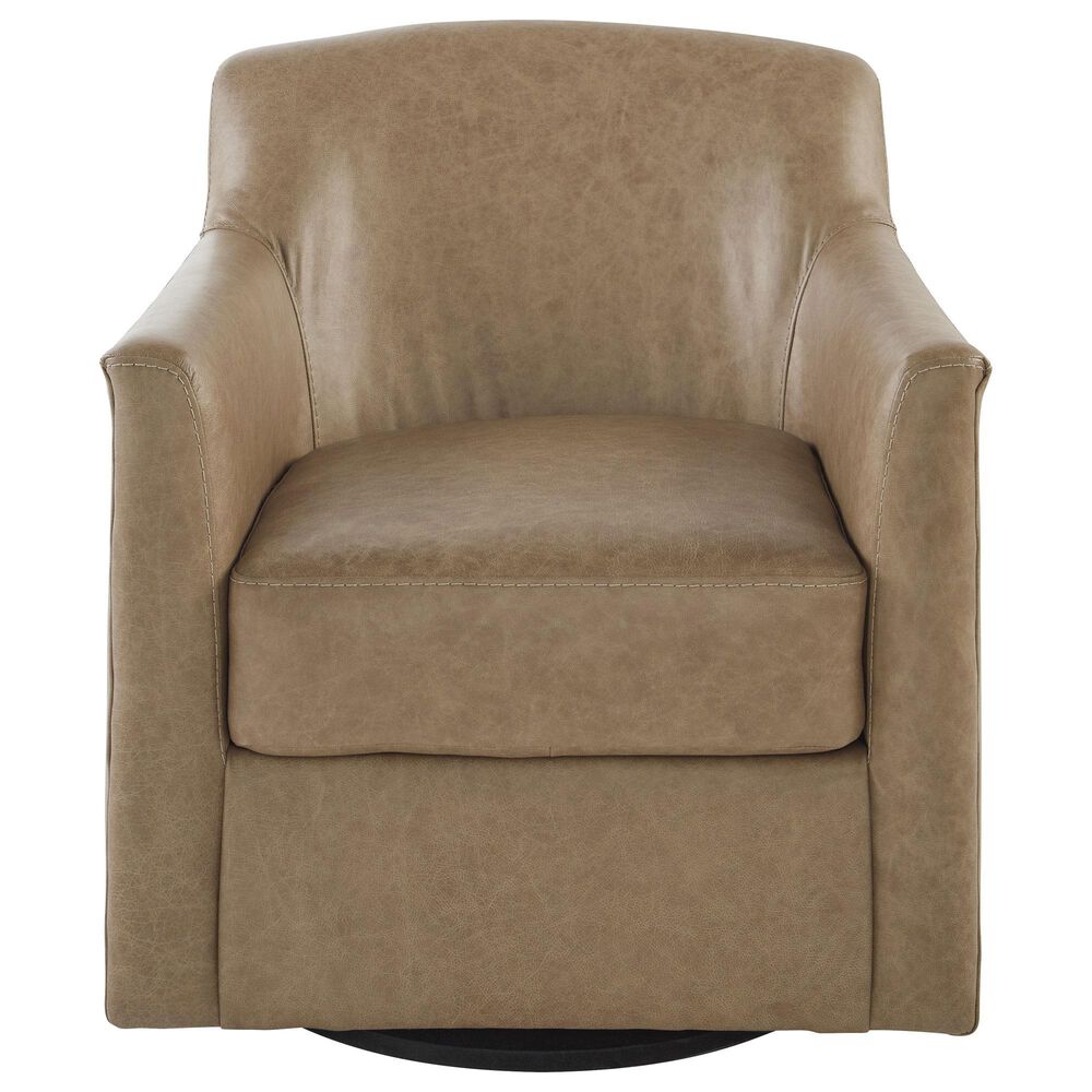 Ashley Bradney Swivel Accent Chair in Tumbleweed, , large