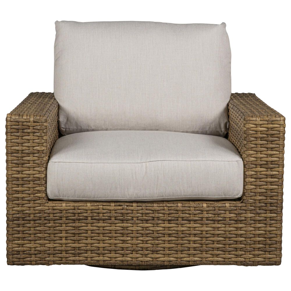 Venture Campbell Swivel Lounge Chair in Vesper Birch, , large