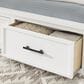 Ashley Ashbryn King Storage Bed and Two Nightstands in White and Oak, , large