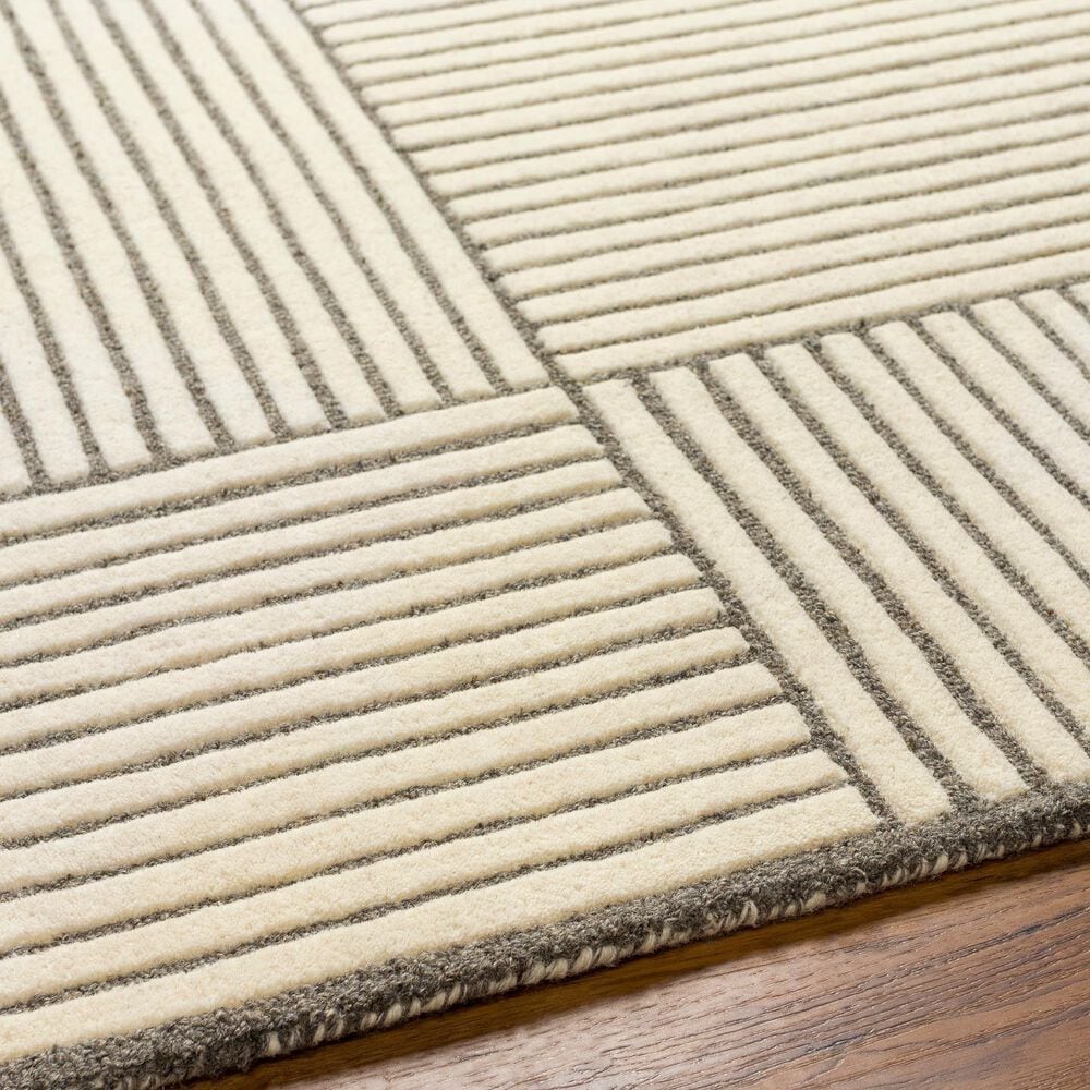Surya Brook BKO2312 8&#39; x 10&#39; Charcoal and Beige Area Rug, , large