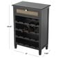 Maple and Jade 12-Bottle Storage Standing Wine Rack in Matte Black, Gold and Brown, , large