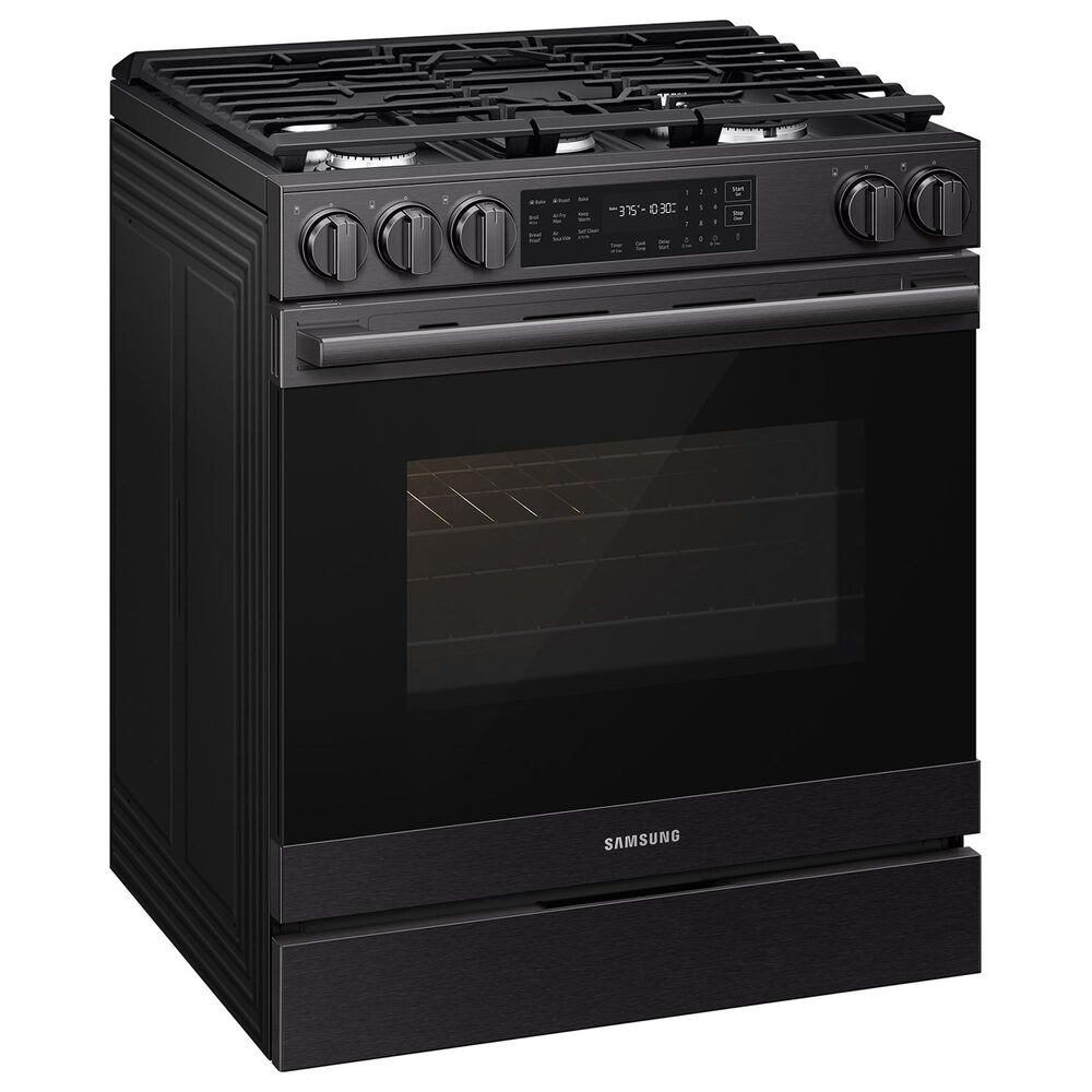 Samsung Bespoke 6.0 Cu. Ft. Smart Slide-In Gas Range with True Convection in Matte Black Steel, , large