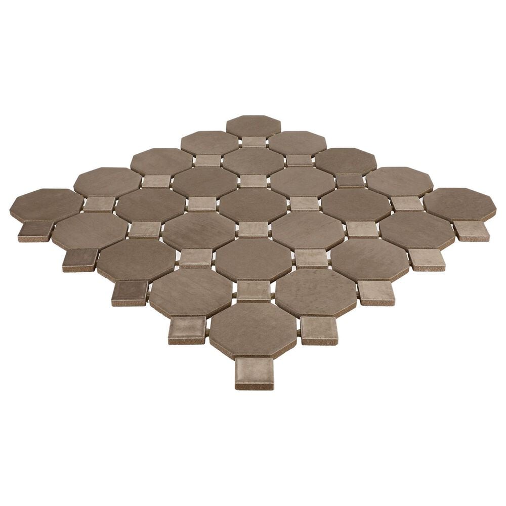 Dal-Tile Relicca Antique 12" x 12" Octagon Dot Ceramic Mosaic Sheet, , large