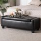 Baxton Studio Manchester Storage Ottoman in Black, , large
