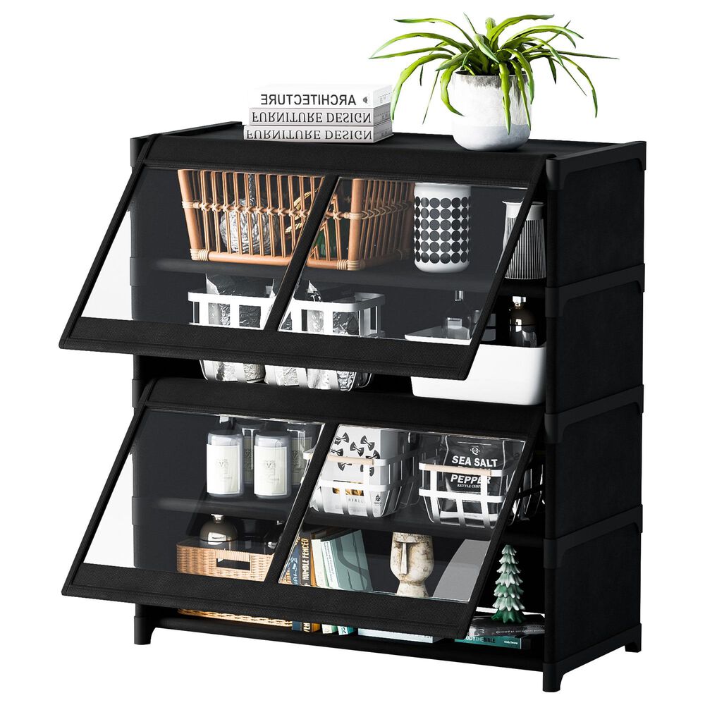 HOMLUX 5-Tier Storage Cabinet with Adjustable Shelves in Black, , large