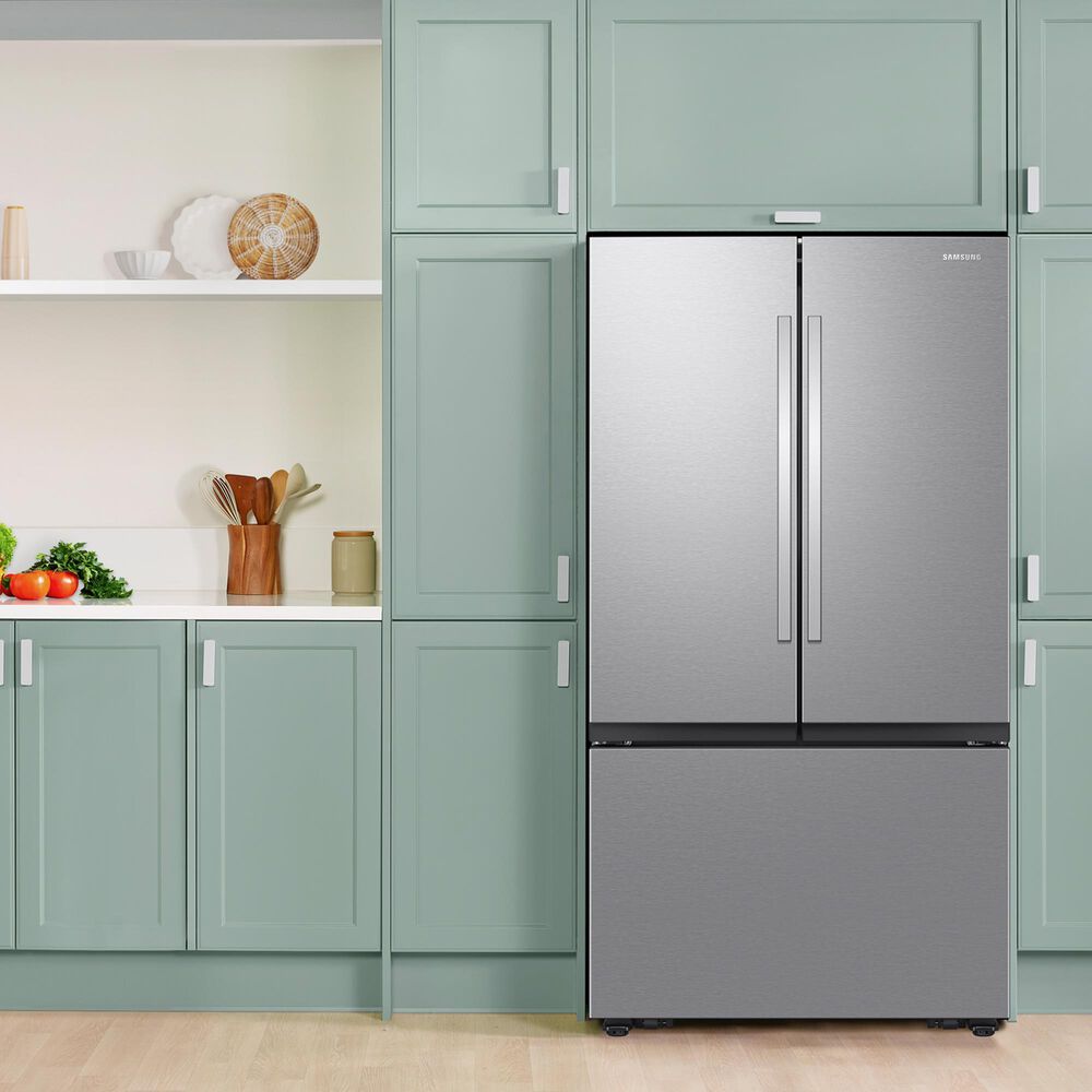 Samsung Large Capacity 3-Door French Door 32 cu. ft. Refrigerator with Dual Auto Ice Maker in Stainless Steel, , large