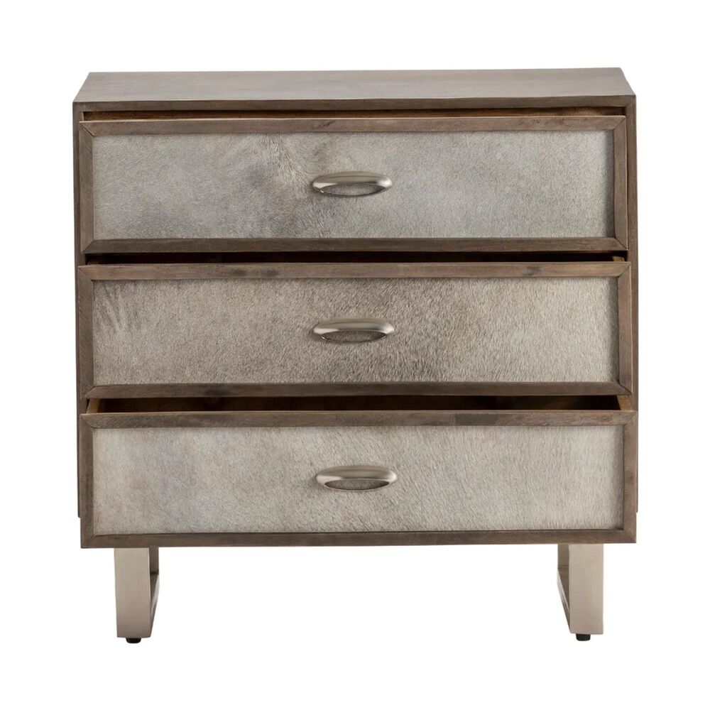 Crestview Collection Theodore 3-Drawer Chest in Grey, , large