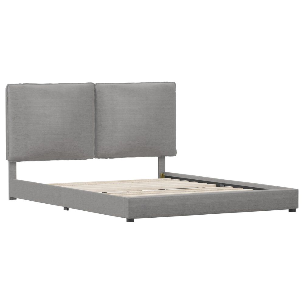 Richlands Furniture Arden Queen Upholstered Platform Bed in Nature Gray, , large