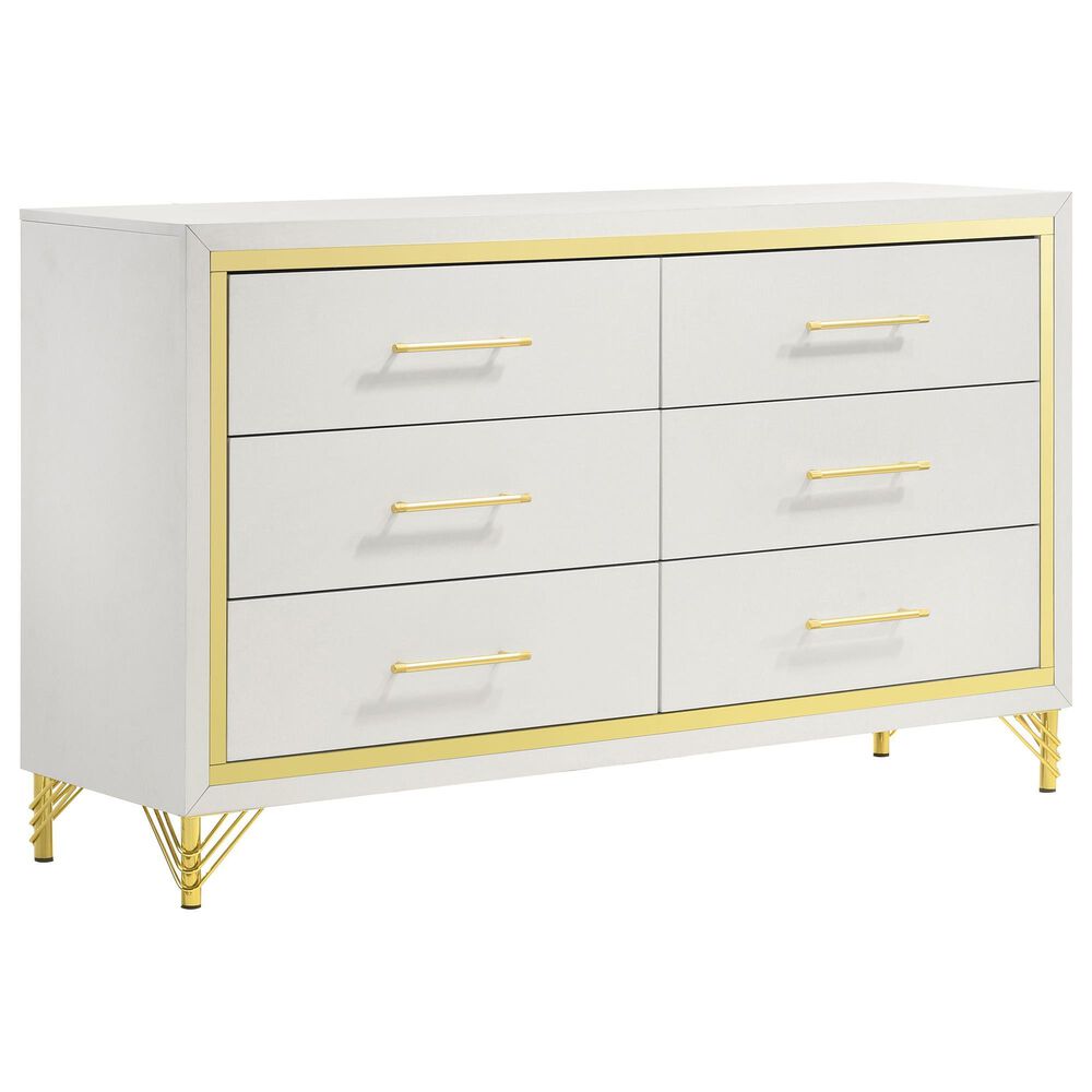 Pacific Landing Lucia 4-Piece King Bedroom Set in Beige, , large