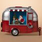 The Gerson Company Lighted Musical Spinning Water Globe Camper with Holiday Figurine in Red, , large