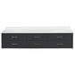 Lexora Home Castor 84" Double Bathroom Vanity in Black with 2 cm White Cultured Marble Top and Rectangular Sinks, , large