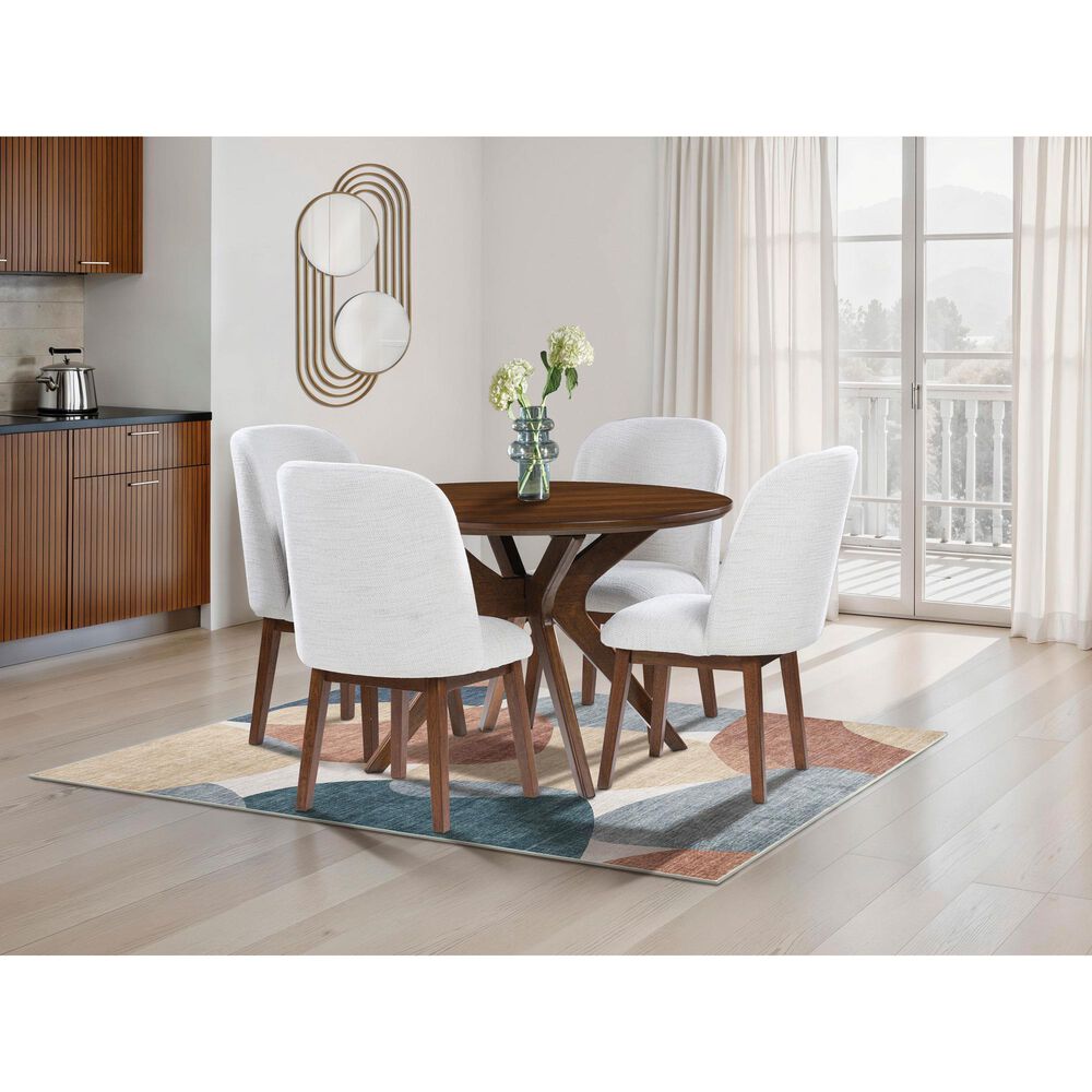 Ashley Lyncott Round Dining Table in Medium Brown - Table Only, , large