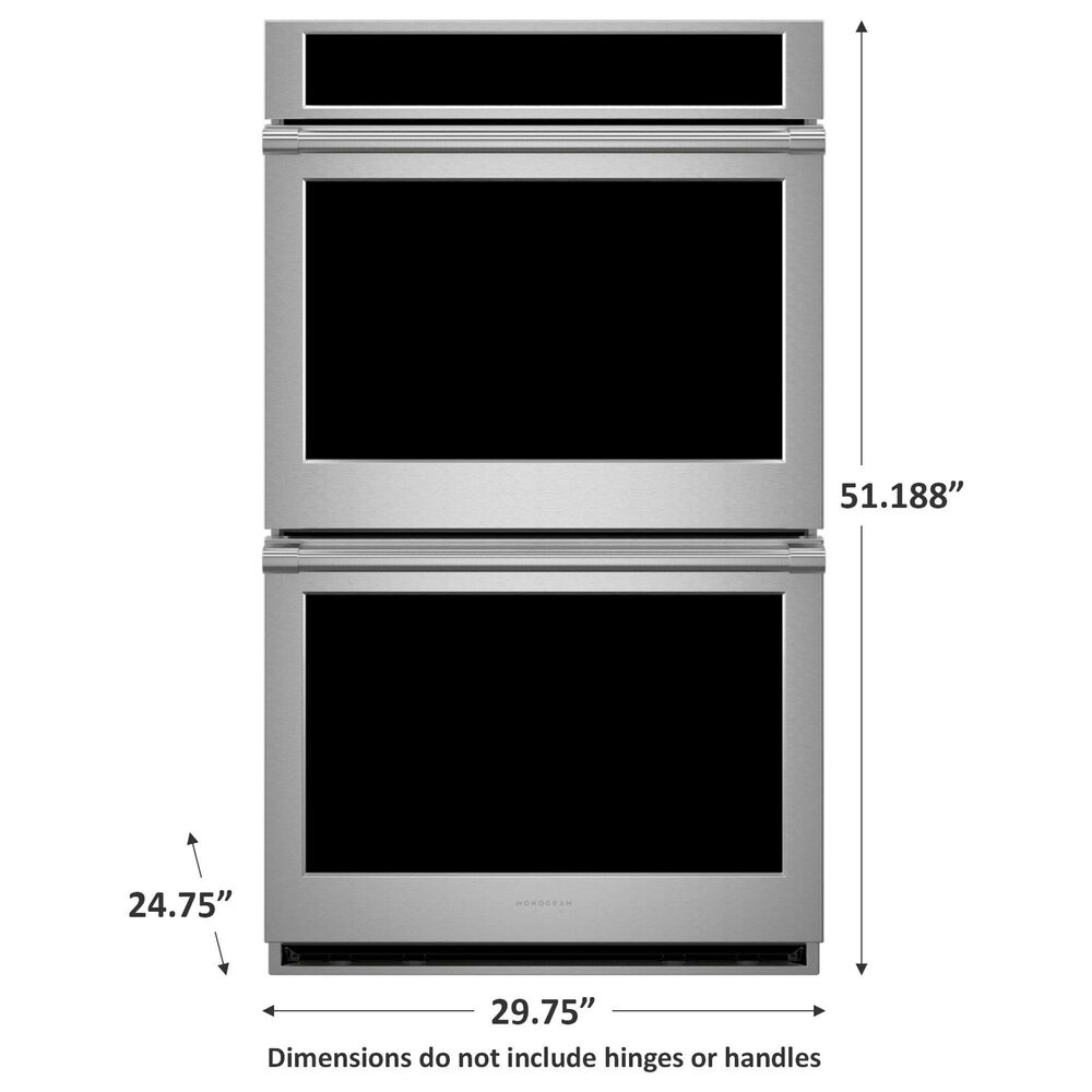 Monogram Statement 30&quot; Electric Double Wall Oven in Stainless Steel, , large