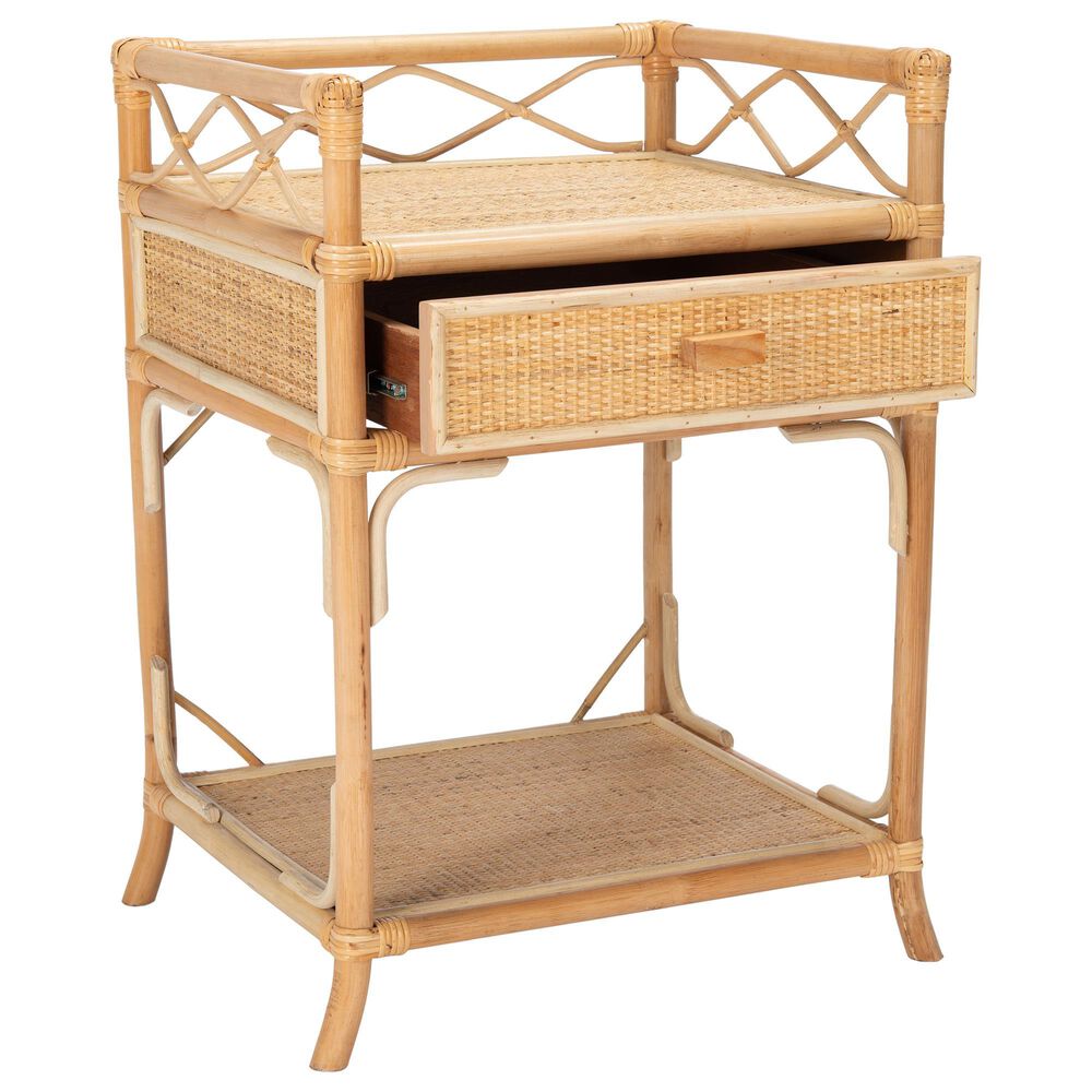 Safavieh Raveena 1-Drawer Nightstand in Natural, , large