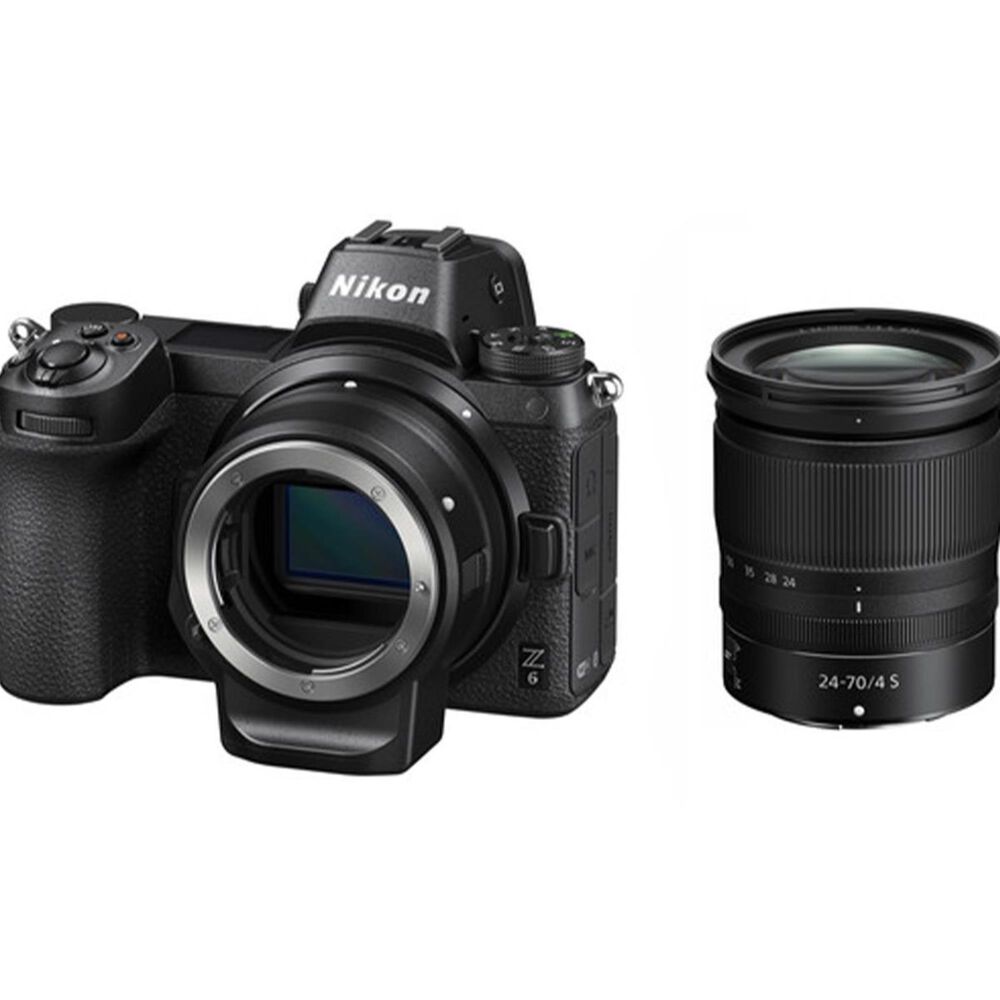 Nikon Z6 FX-Format Mirrorless Camera Body with NIKKOR Z 24-70mm Lens + FTZ Mount Adapter, , large