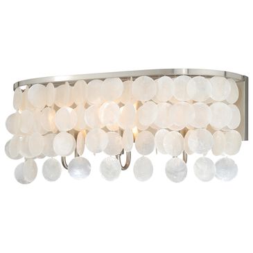 Vaxcel Elsa 3-Light Capiz Shell Bathroom Vanity in Satin Nickel, , large