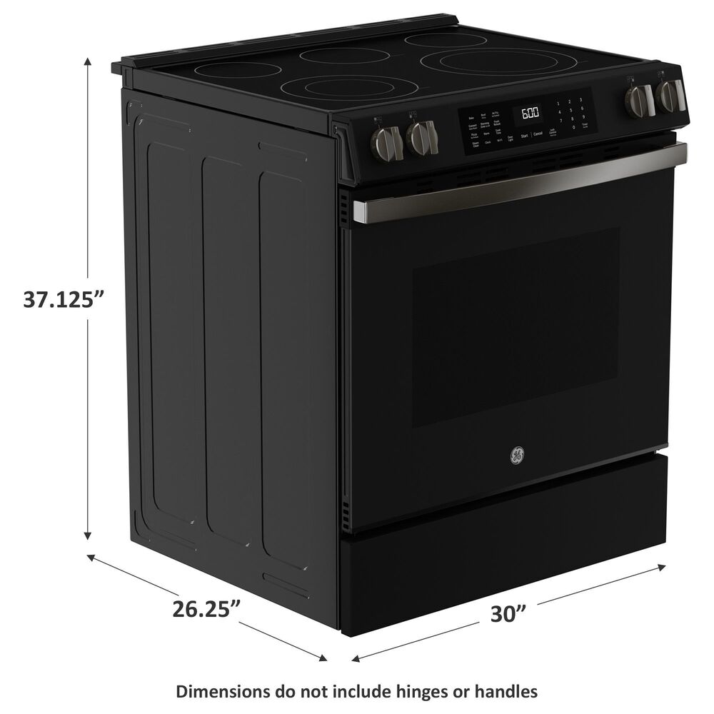 GE Appliances 30&quot; Slide-In Electric Convection Range with No Preheat Air Fry in Fingerprint Resistant Black Slate, , large