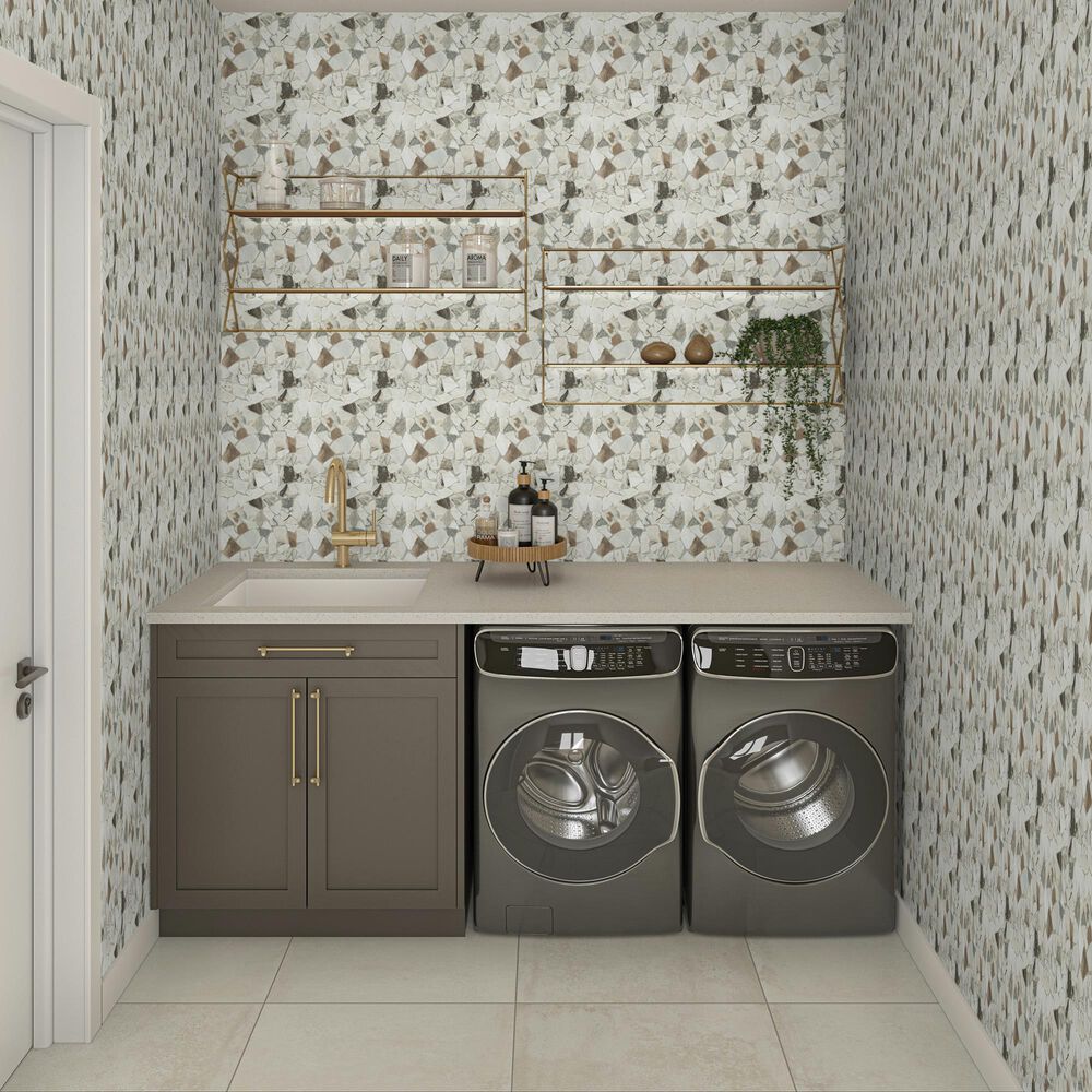 Dal-Tile Gamma Illusive 13&#39;&#39; X 13&#39;&#39; PEBBLE Natural Stone Mosaic Sheet, , large