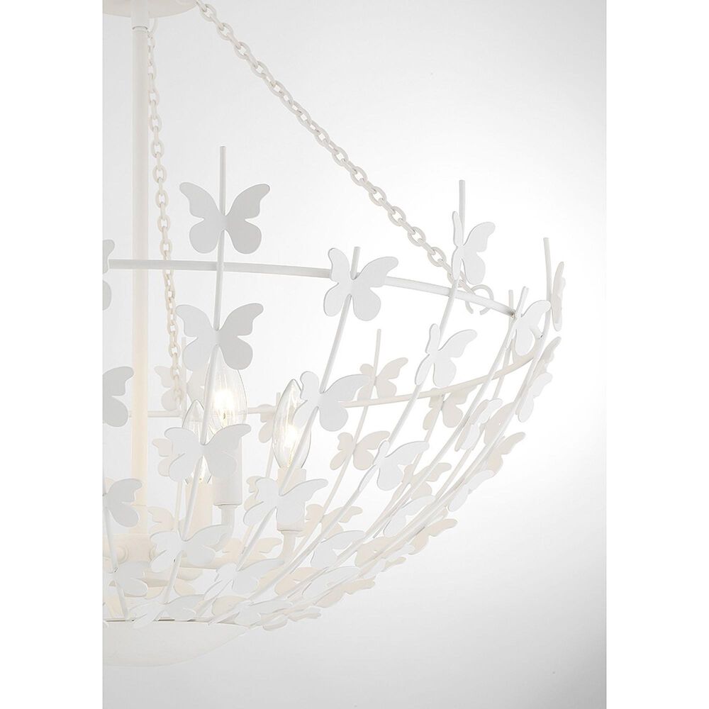 Savoy House Birch 6 Light Pendant in Bisque White, , large