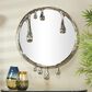 Maple and Jade Round Aluminum Wall Mirror in Silver, , large