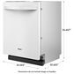 Whirlpool 24" Built In Dishwasher with 3rd Rack in White, , large