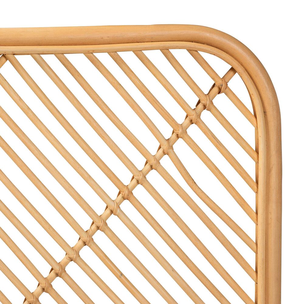 Baxton Studio Sakina Queen Panel Headboard in Natural Brown, , large