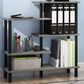 HOMLUX Turn-N-Tube 5-Tier Accent Display Rack in French Oak and Black, , large